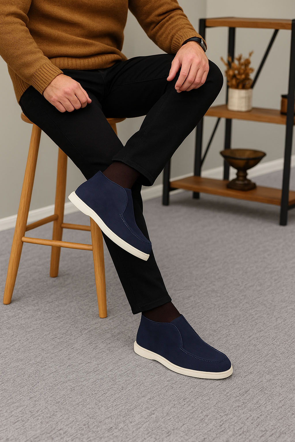 <tc>Loro Piana</tc> 男士 Open Walk Chukka 靴