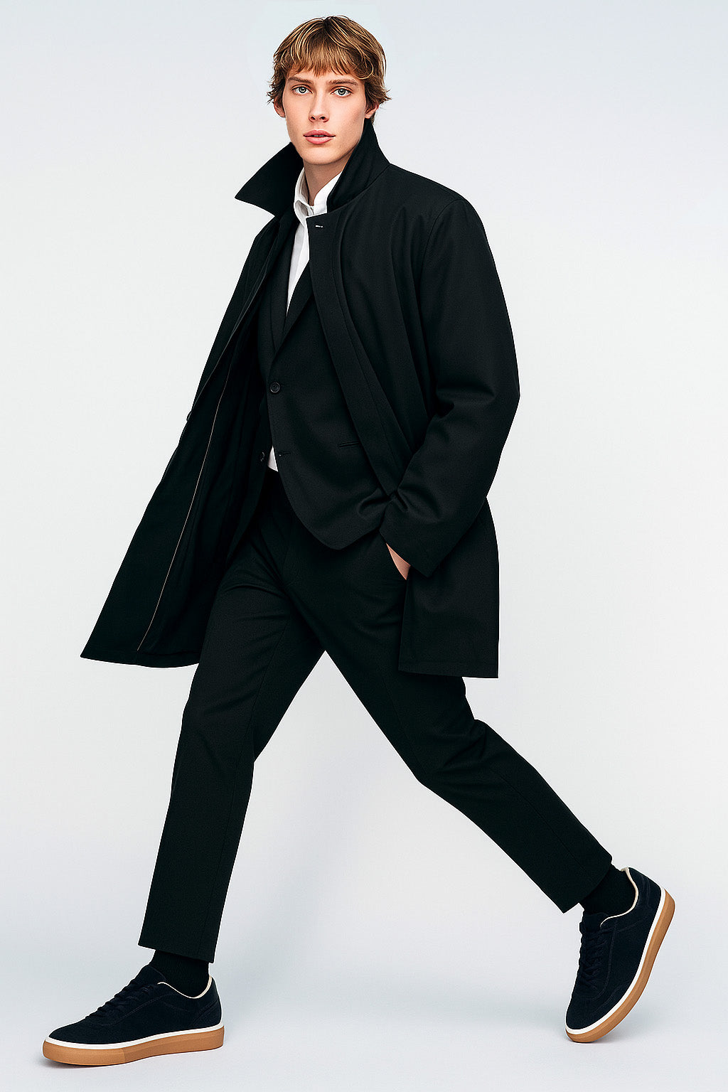 <tc>Loro Piana</tc> 男士 Tennis Walk 運動鞋（絨面小牛皮）