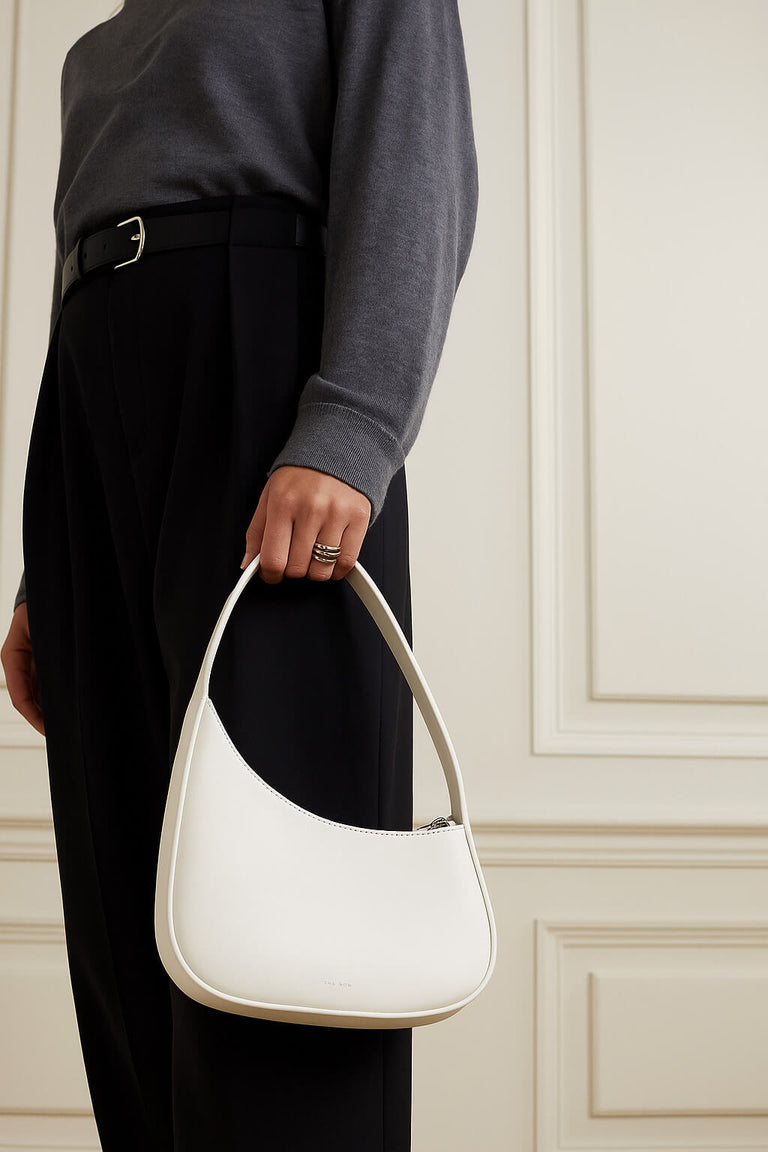 The Row Half Moon Bag in Leather