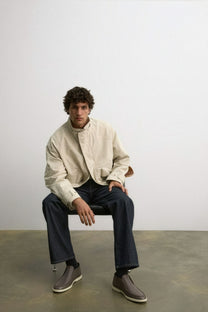 Loro Piana Men's Open Walk Ankle Boot (Deerskin with Castorino Fur)