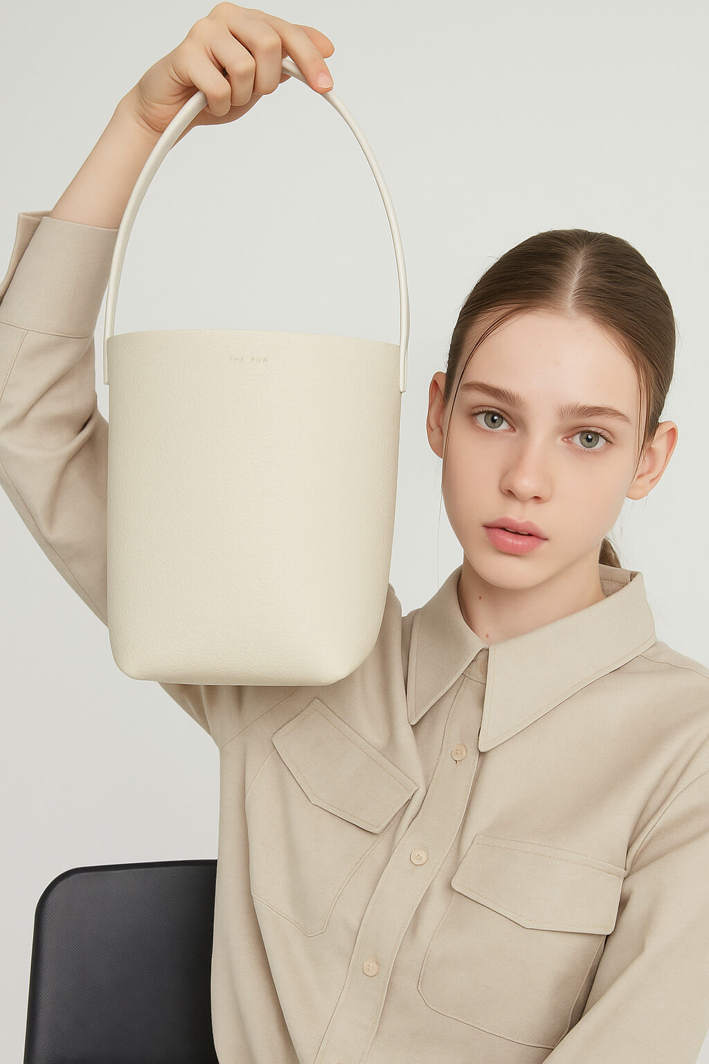 The Row Small N/S Park Tote Bag in Leather