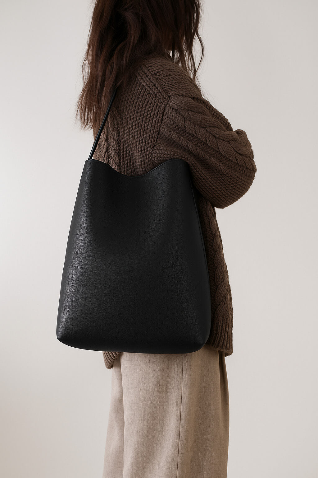The Row Large N/S Park Tote Bag in Leather