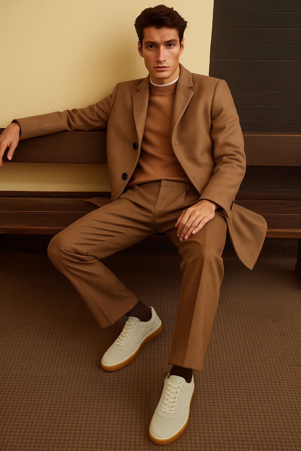 <tc>Loro Piana</tc> 男士 Tennis Walk 運動鞋（絨面小牛皮）