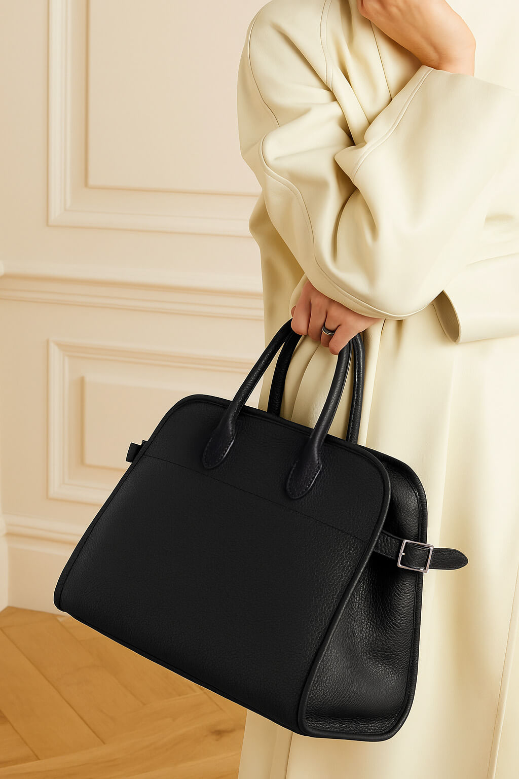 （在庫あり即発）The Row Margaux レザーハンドバッグ The Row Soft Margaux 12 Bag in Leather