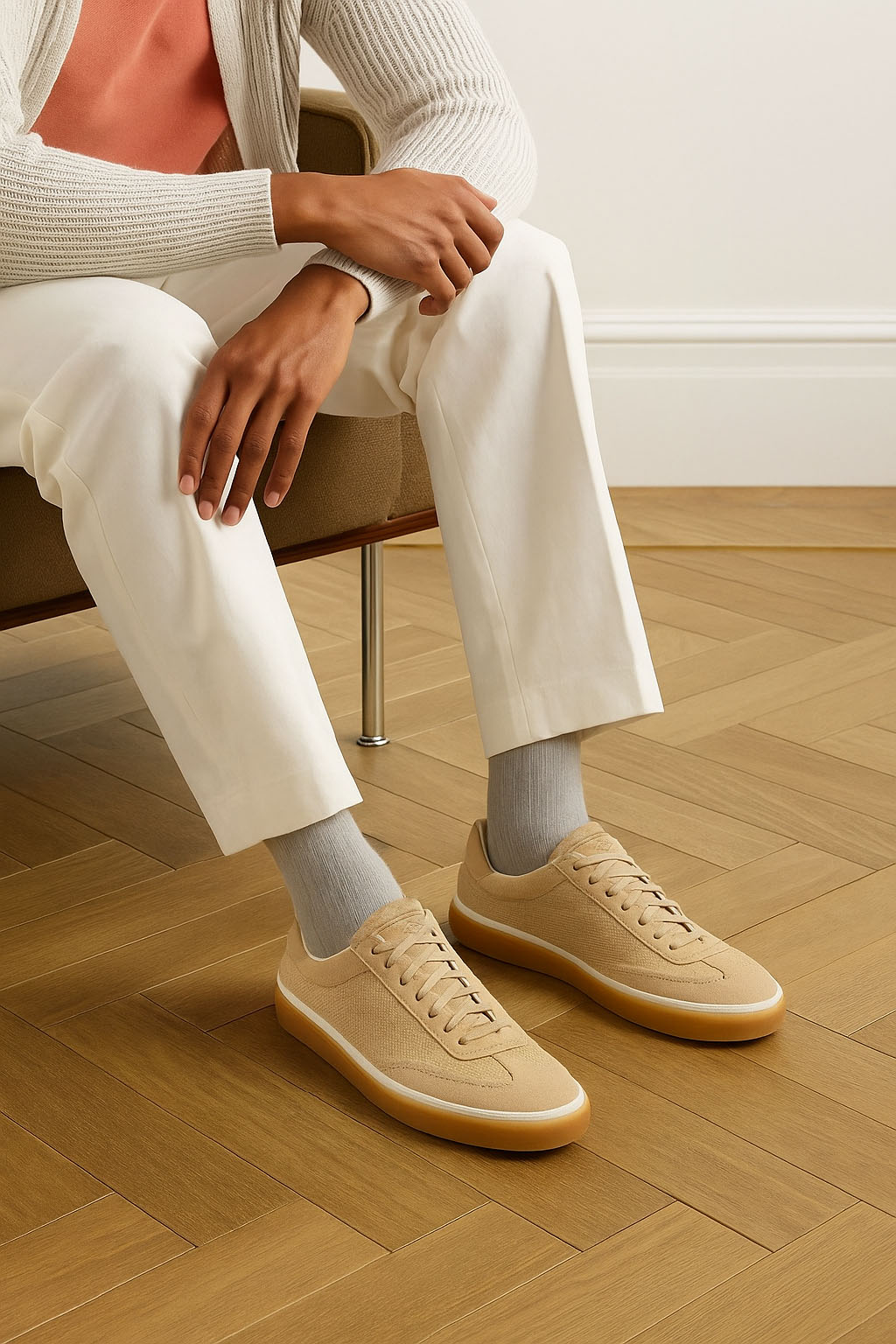 <tc>Loro Piana</tc> 男士 Tennis Walk 運動鞋（絨面小牛皮）