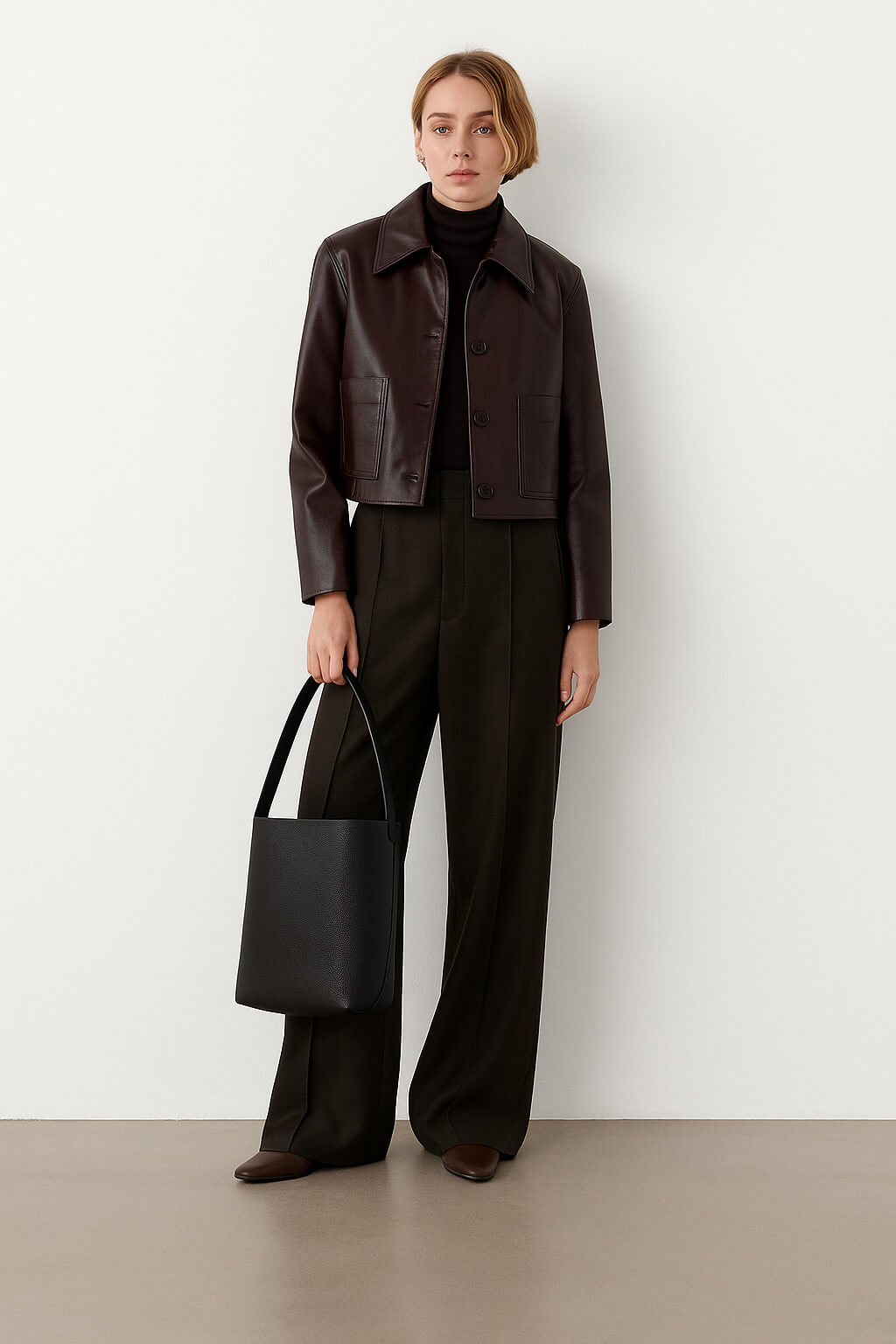 The Row Medium N/S Park Tote Bag in Leather