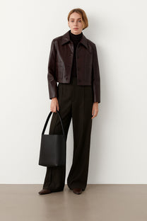 The Row Medium N/S Park Tote Bag in Leather