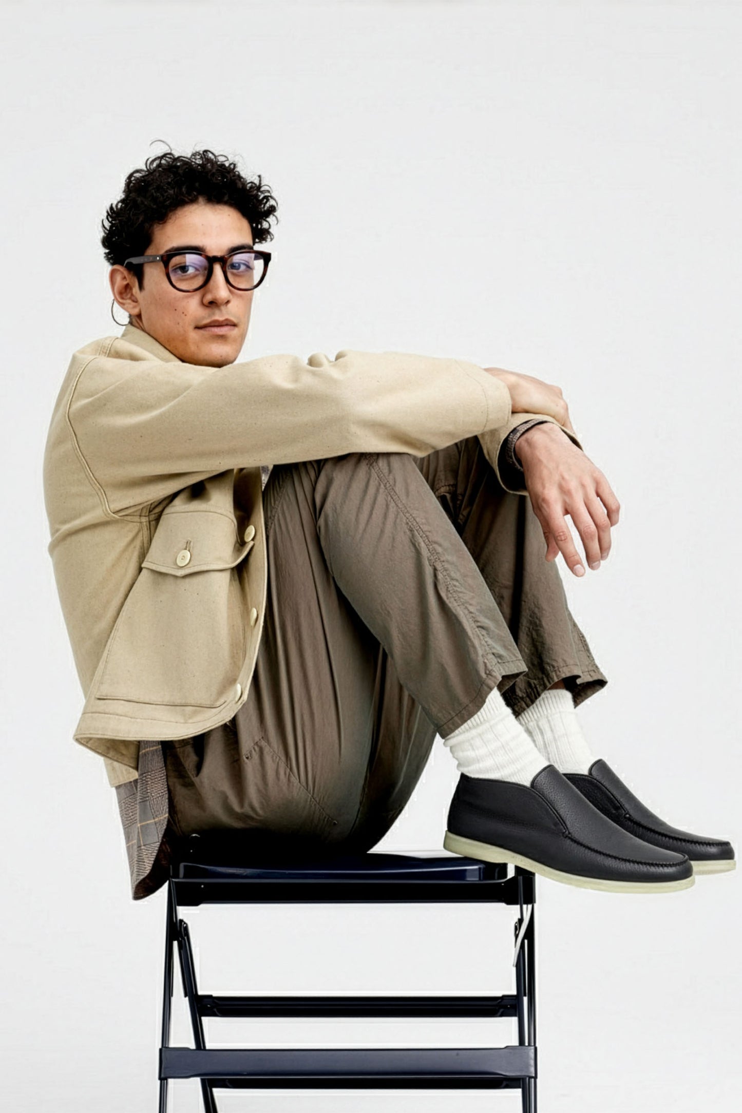 Loro Piana Men's Open Walk Ankle Boot (Deerskin with Castorino Fur)