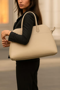 The Row Soft Margaux 17 Bag in Leather