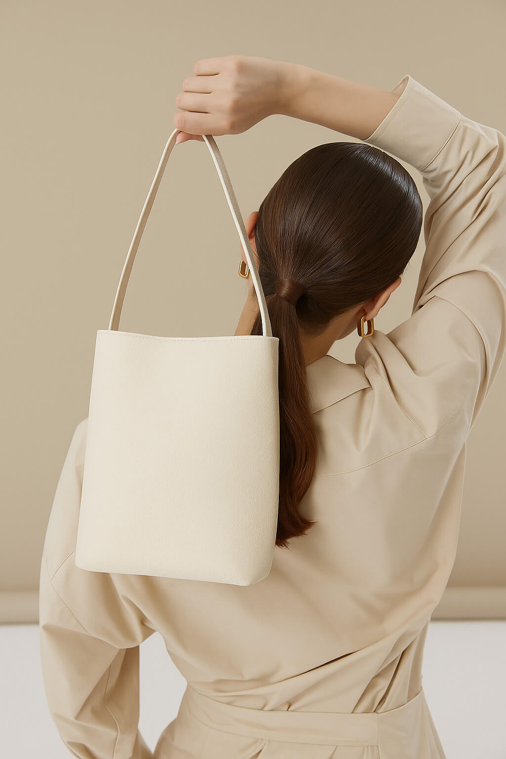 <tc>The Row</tc> ミディアム N/S パーク トートバッグ（レザー）