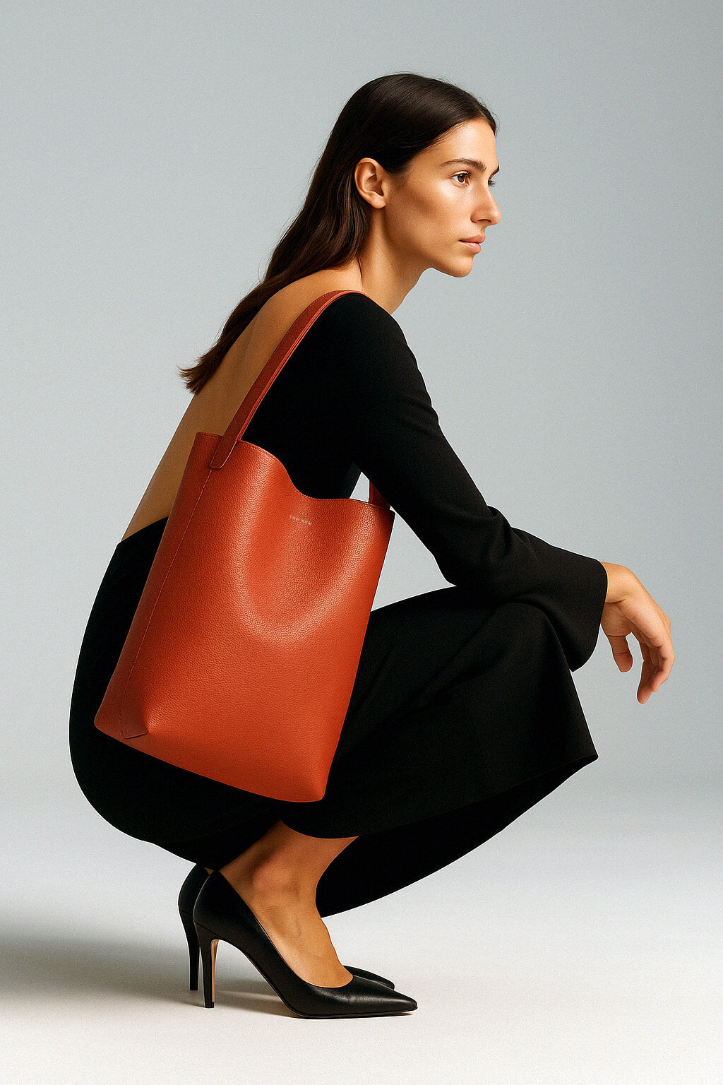 The Row Medium N/S Park Tote in Leather