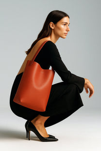 The Row Medium N/S Park Tote in Leather