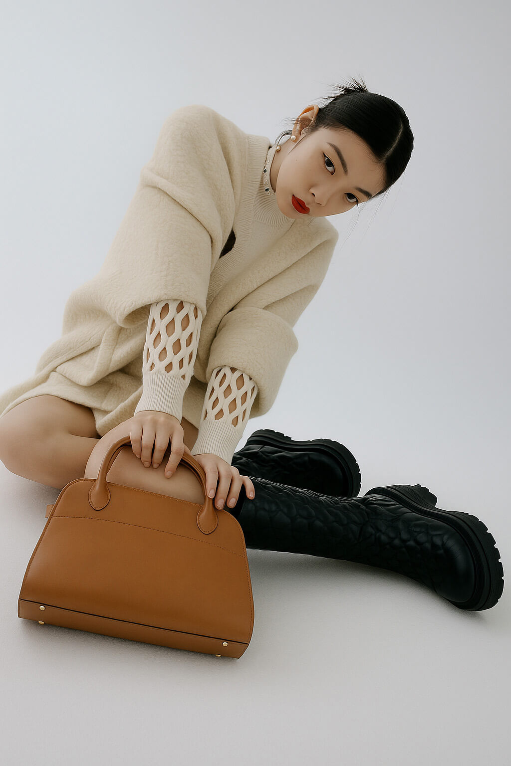 <tc>The Row</tc> Soft Margaux 10 皮革手袋