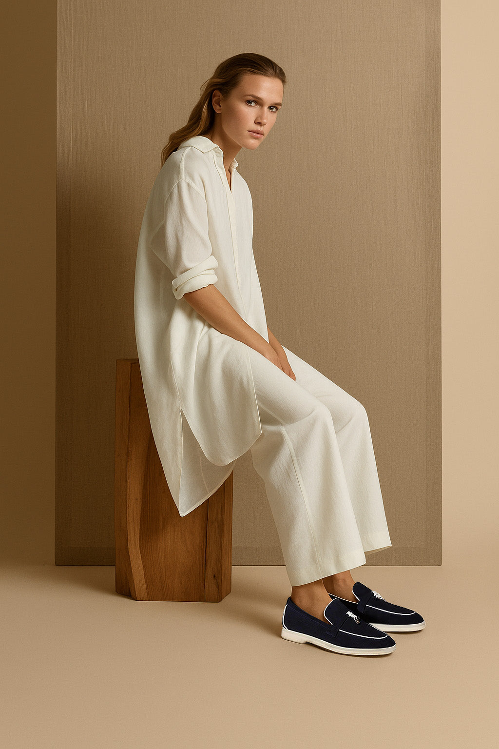 <tc>Loro Piana</tc> 女士夏季 Charms Walk 樂福鞋（絨面革、絨面山羊皮）