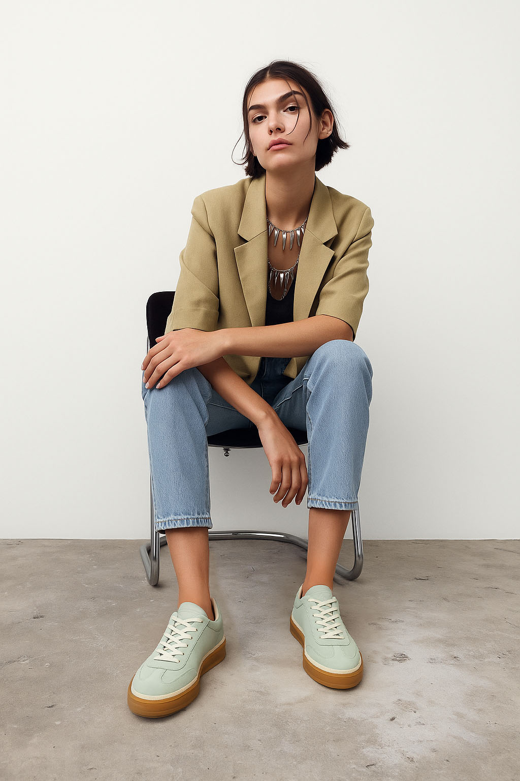 <tc>Loro Piana</tc> 女款 Tennis Walk 運動鞋（絨面小牛皮）