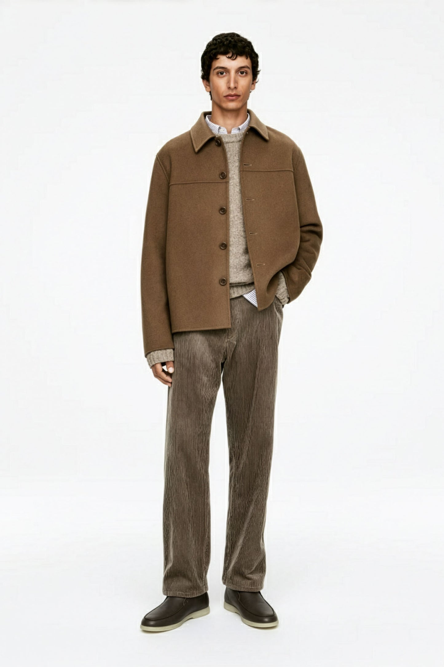 Loro Piana Men's Open Walk Ankle Boot (Deerskin with Castorino Fur)