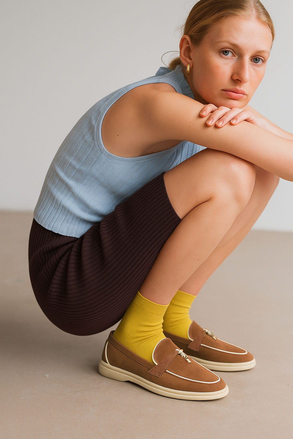 <tc>Loro Piana</tc> 女士夏季 Charms Walk 樂福鞋（絨面革）