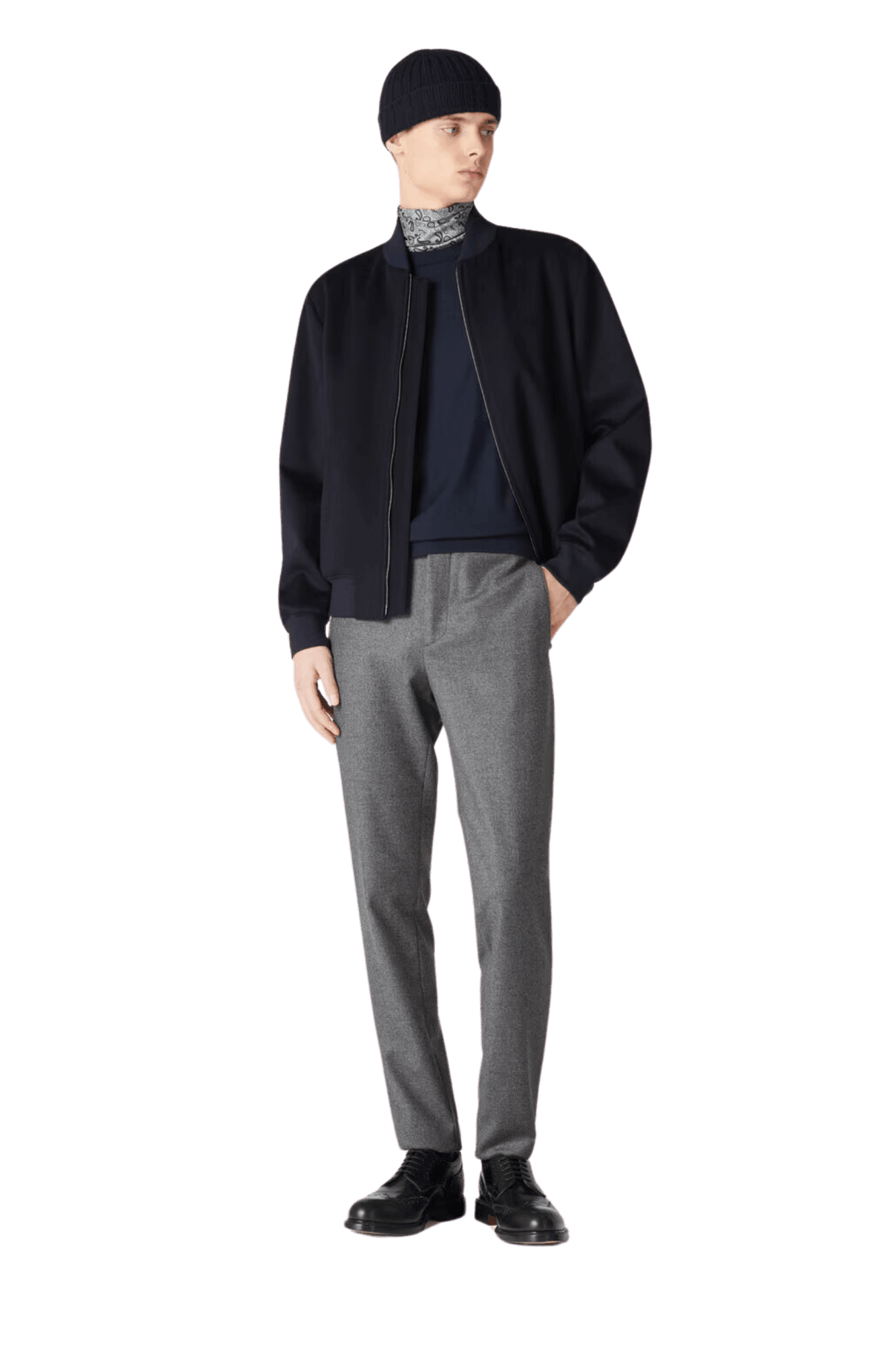 <tc>Loro Piana</tc> เสื้อแจ็คเก็ตบอมเบอร์ไอวี่สำหรับผู้ชาย