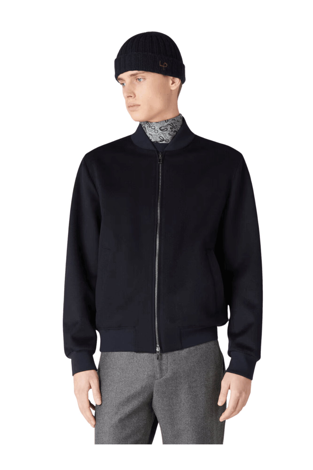 <tc>Loro Piana</tc> เสื้อแจ็คเก็ตบอมเบอร์ไอวี่สำหรับผู้ชาย