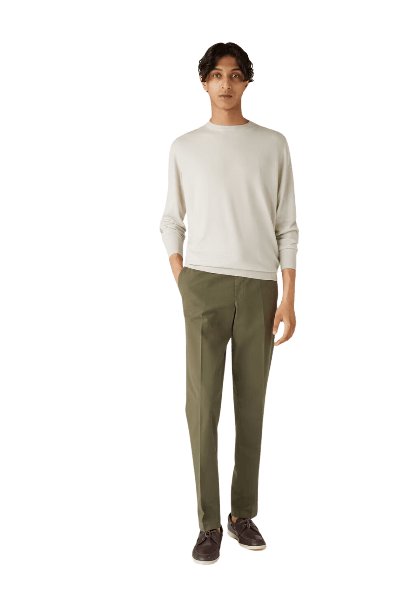<tc>Loro Piana</tc> Sudadera con cuello redondo superligera para hombre