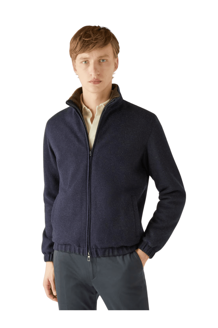 <tc>Loro Piana</tc> Suéter bomber para hombre