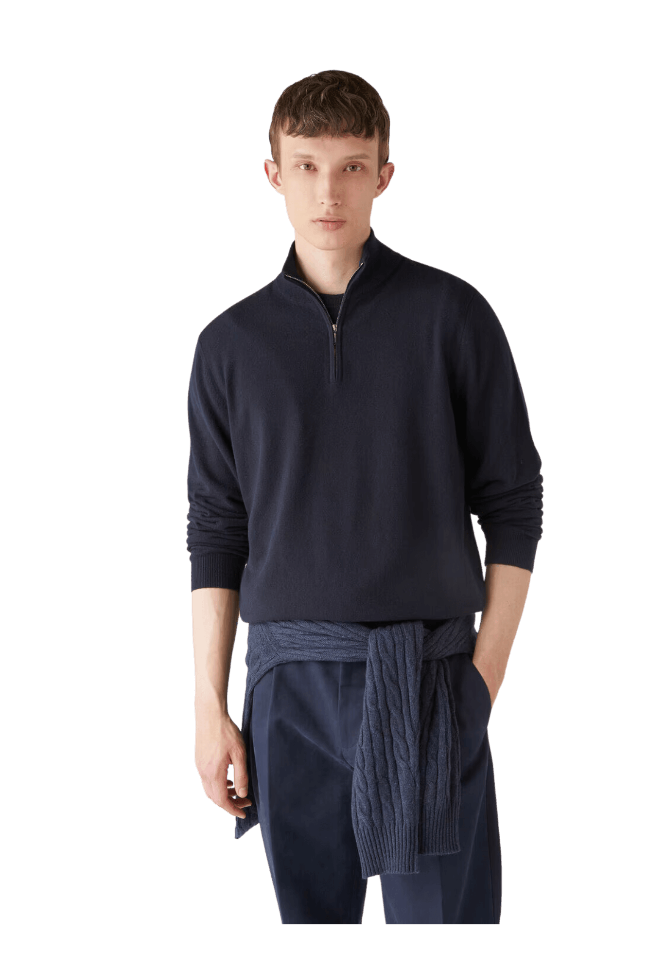 <tc>Loro Piana</tc> Chaqueta clásica de media cremallera para hombre