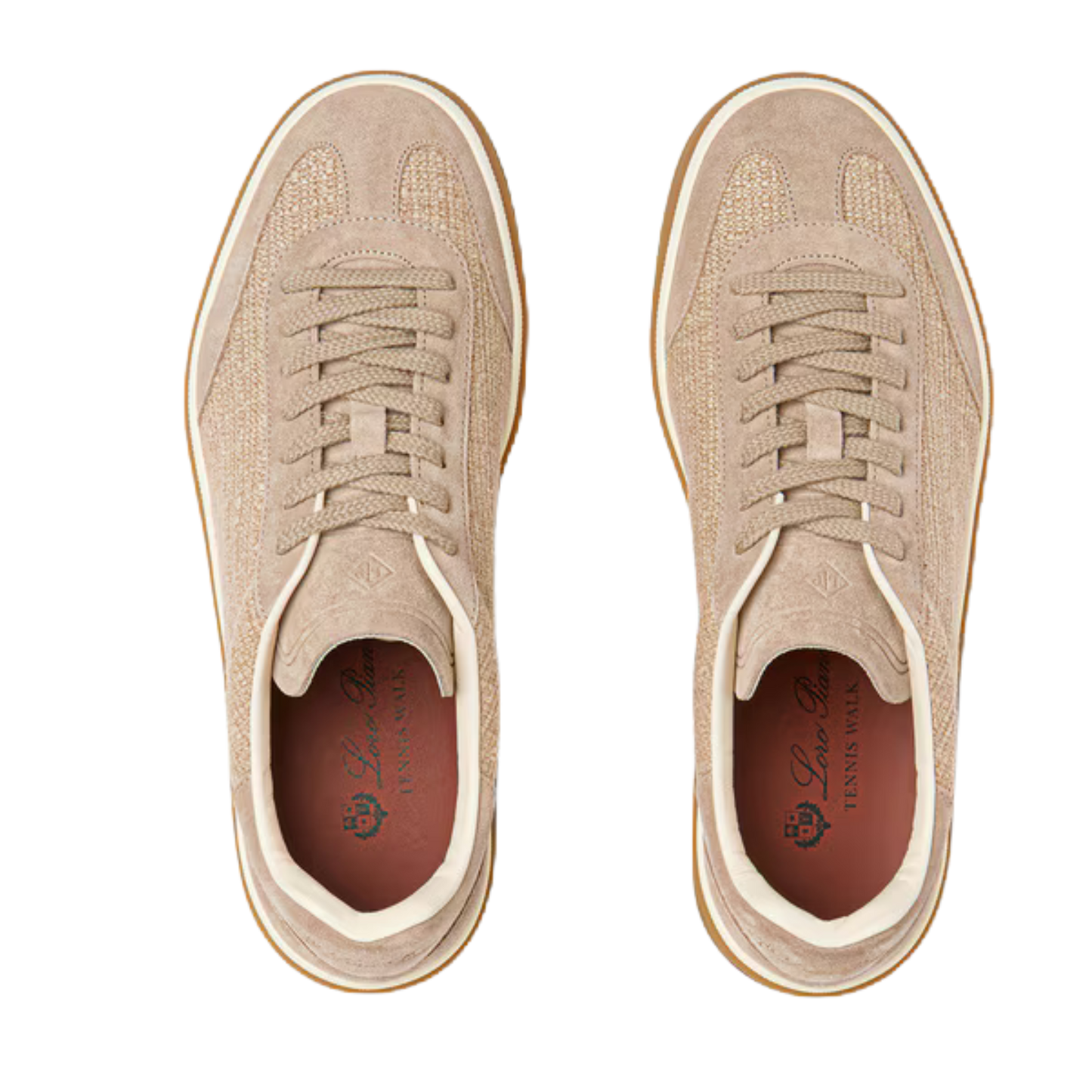 <tc>Loro Piana</tc> Zapatillas de tenis para mujer (gamuza con división en la pantorrilla)