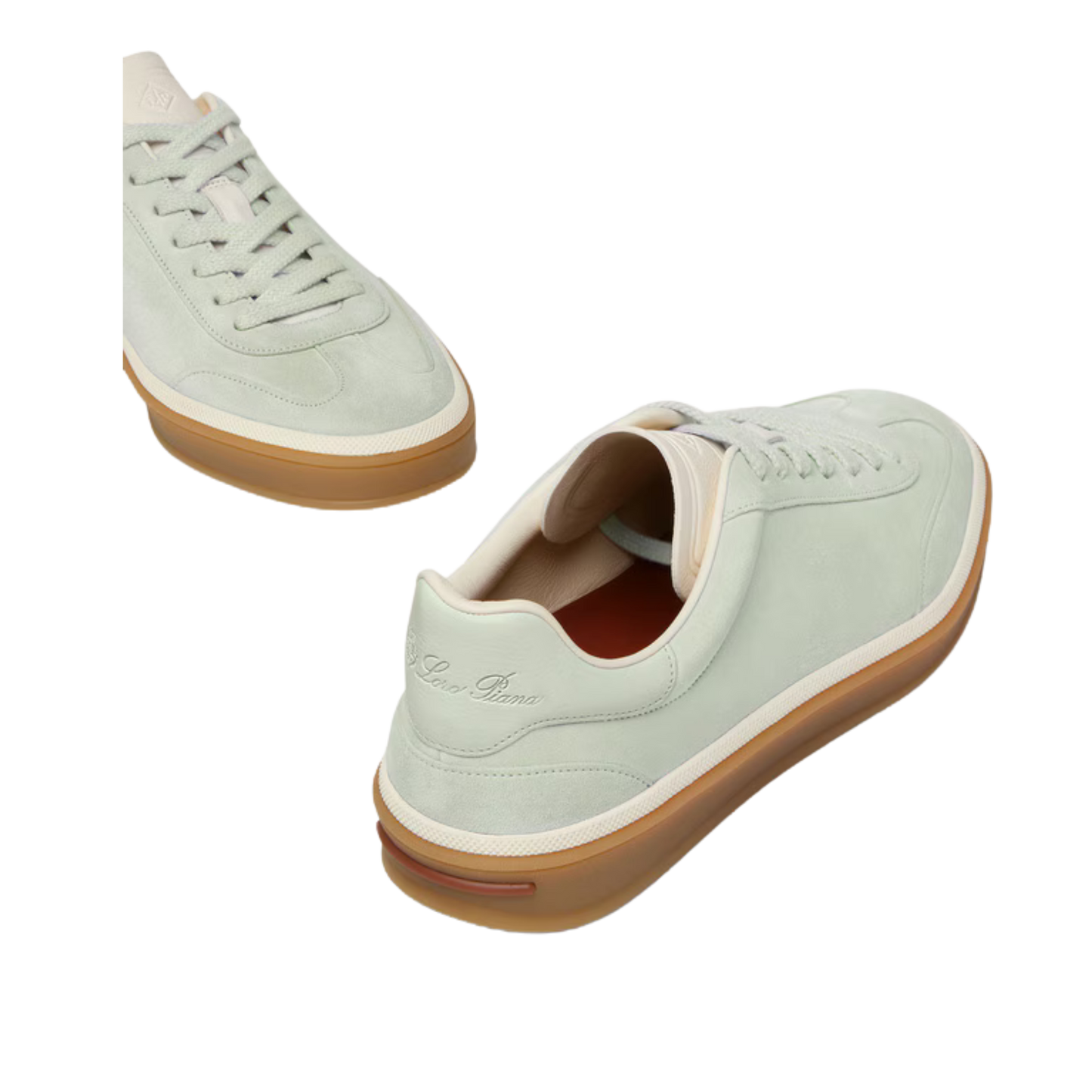 <tc>Loro Piana</tc> Zapatillas de tenis para mujer (gamuza con división en la pantorrilla)