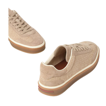 <tc>Loro Piana</tc> Zapatillas de tenis para mujer (gamuza con división en la pantorrilla)