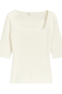 Arket Women's Square-Neck Rib Top