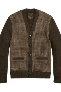 <tc>Ralph Lauren</tc> メンズ グレンチェック パネルウールカーディガン