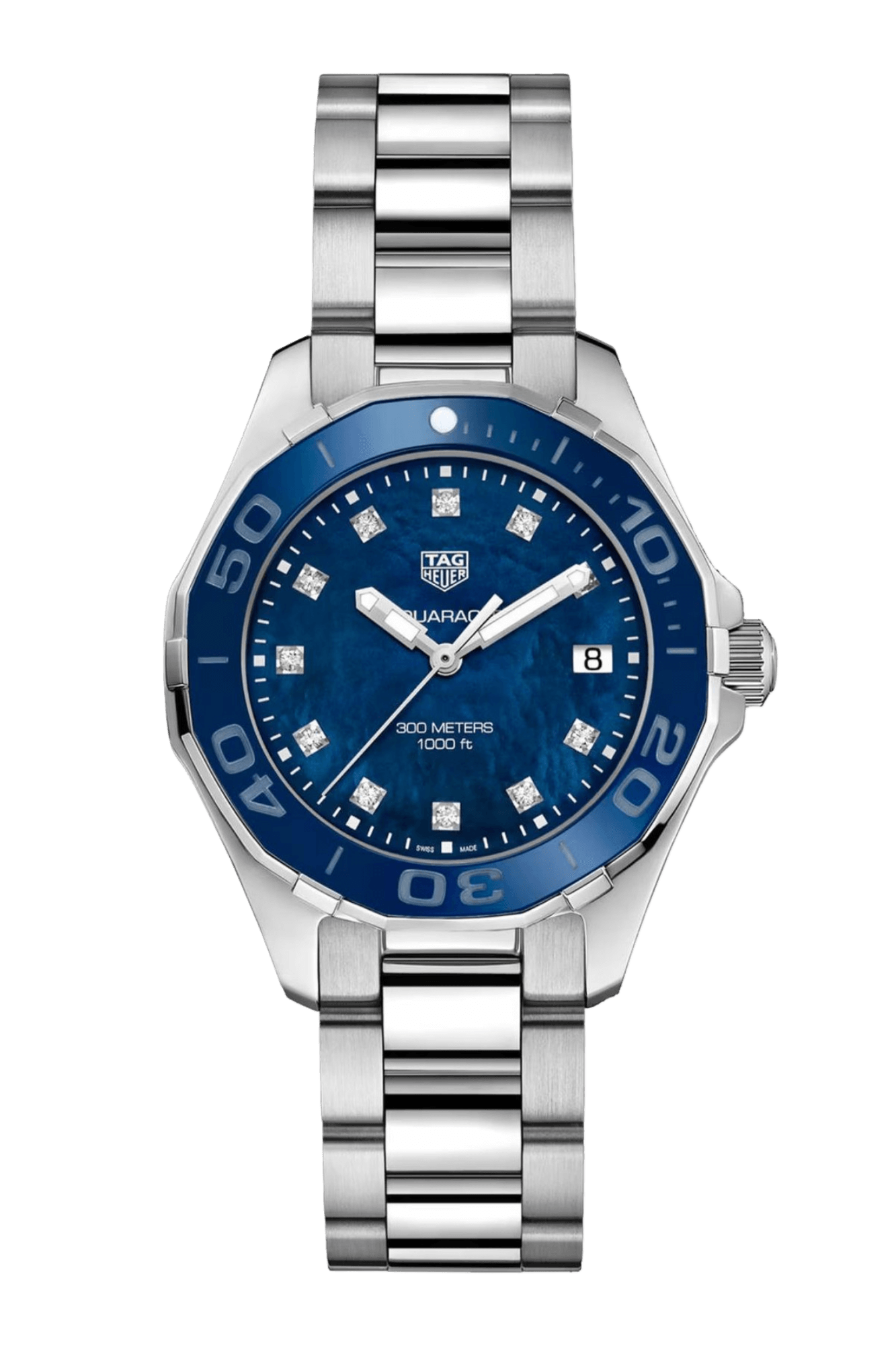 TAG Heuer Aquaracer Quartz 35mm Women's Watch Blue Mother Of Pearl
