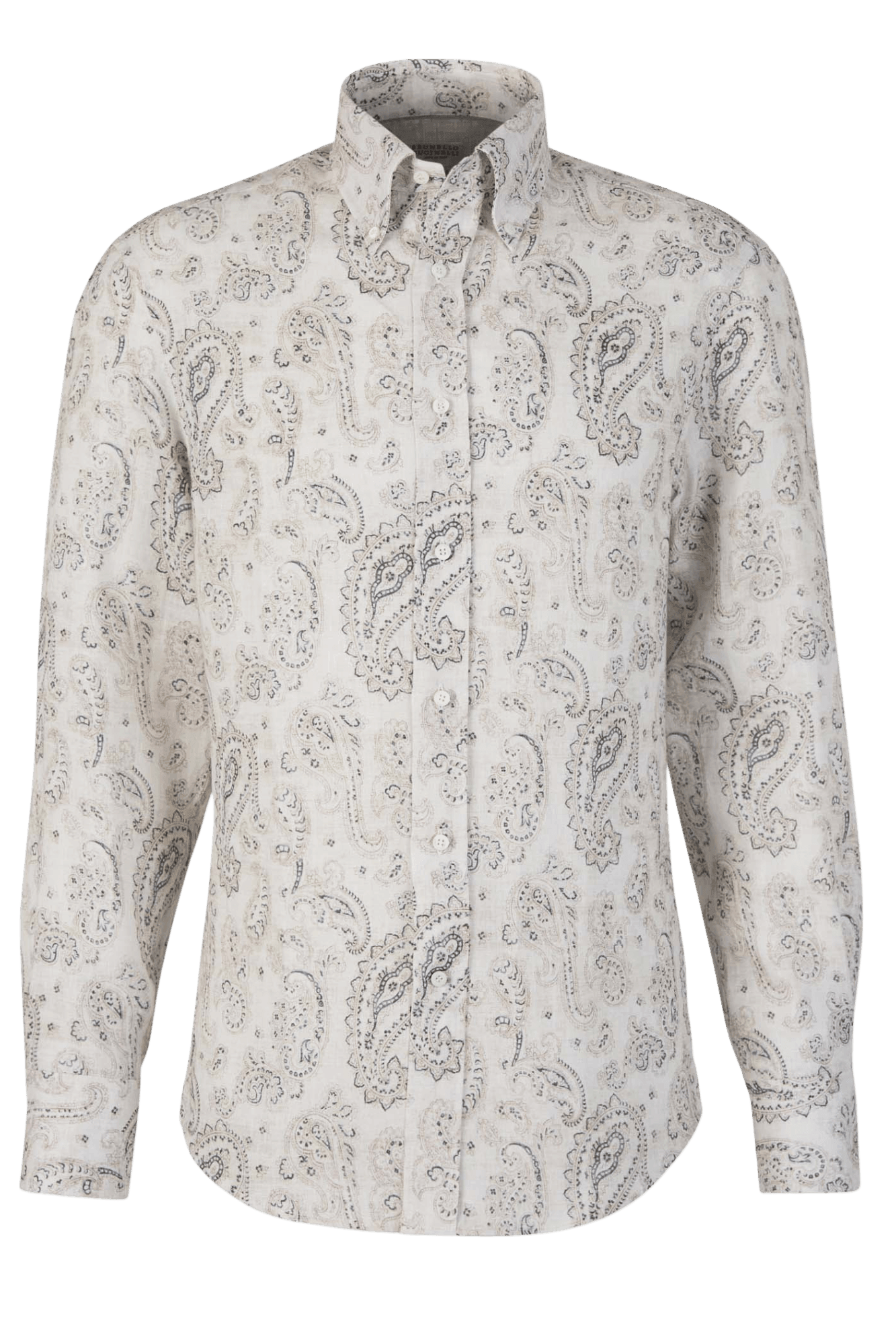 Brunello Cucinelli Men's Paisley Basic Fit Shirt with button-down collar
