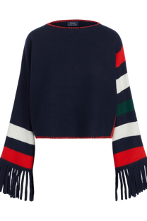 Ralph Lauren Women's Fringe-Trim Wool Sweater