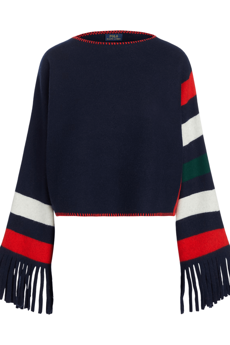 Ralph Lauren Women's Fringe-Trim Wool Sweater