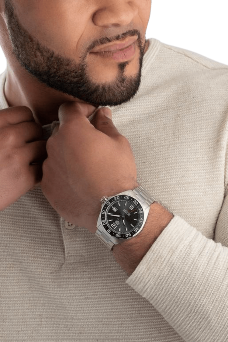 TAG Heuer Formula 1 Calibre 5 Automatic Men's Grey Steel Chronograph 43mm Watch