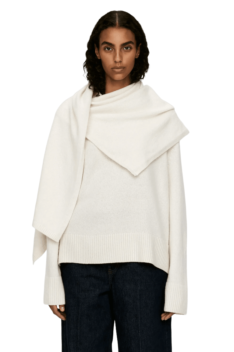 Arket Pull écharpe en laine pour femme