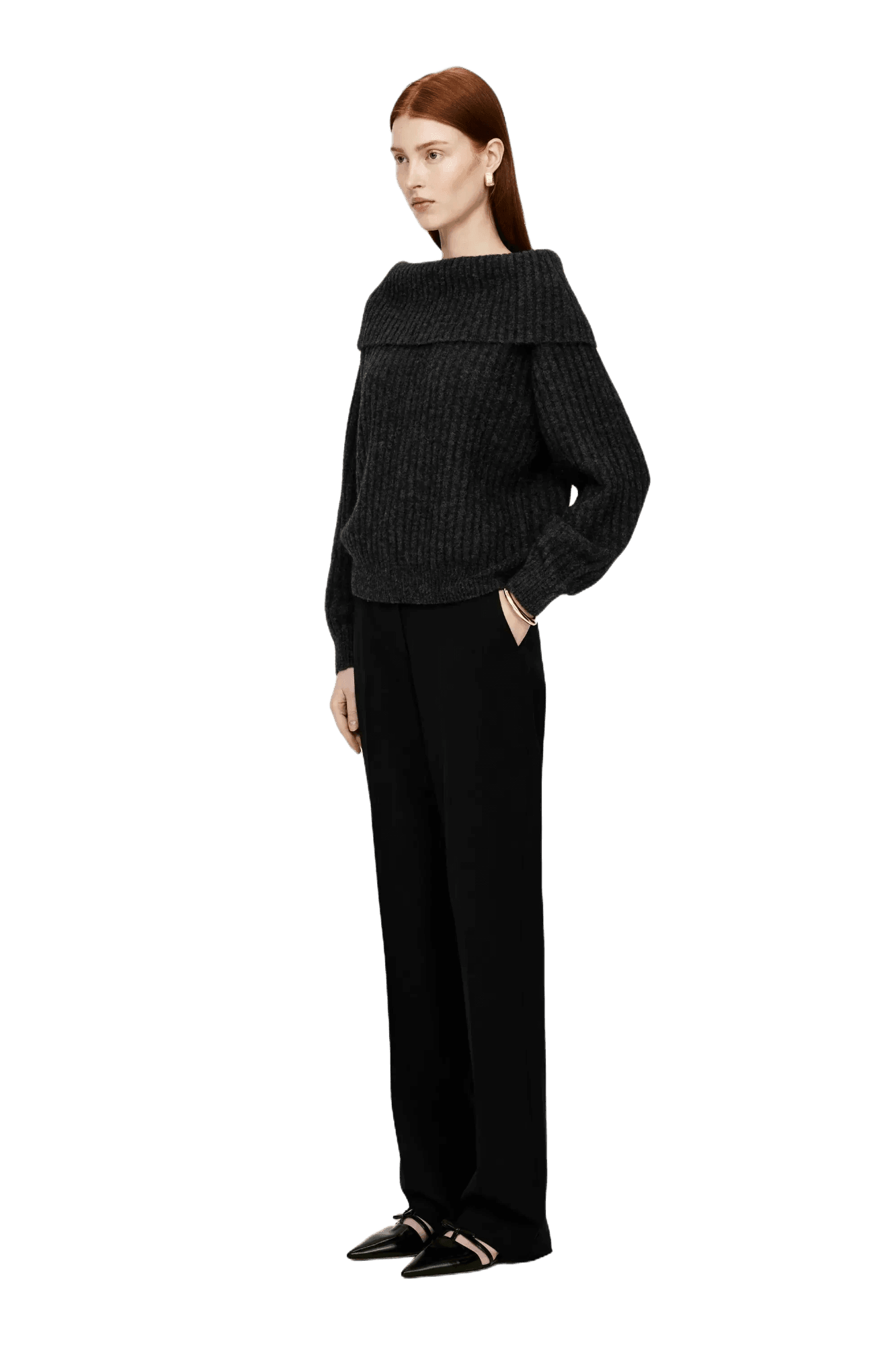 Arket Women's Off-Shoulder Rib Jumper