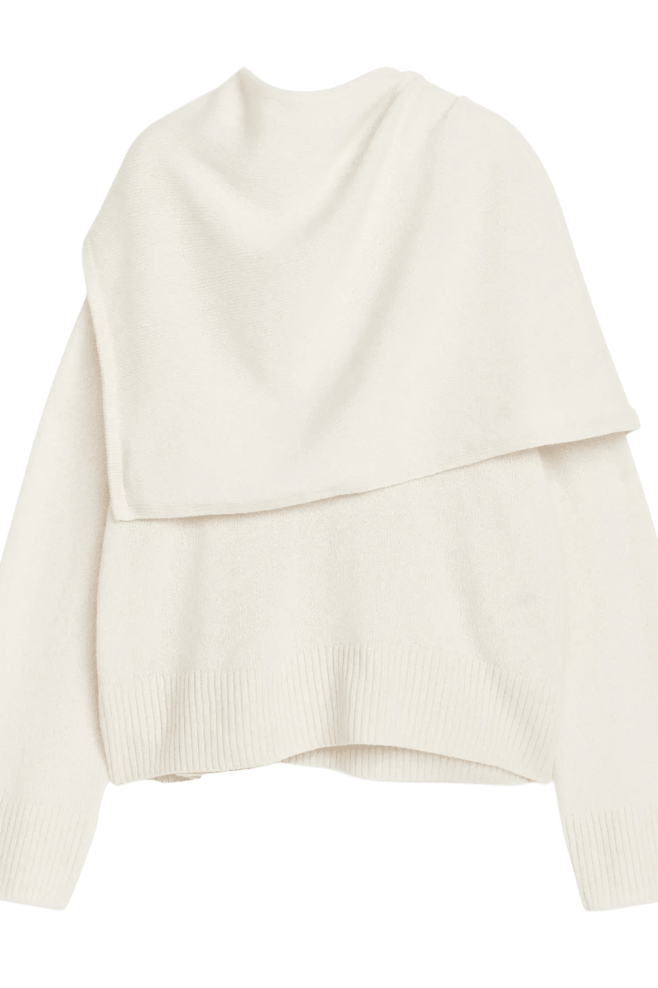 Arket Pull écharpe en laine pour femme