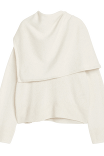 Arket Pull écharpe en laine pour femme