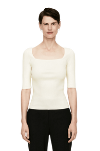 Arket Women's Square-Neck Rib Top