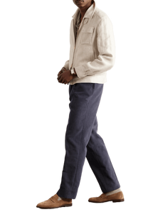 Brunello Cucinelli Men's Linen, Wool and Silk-Blend Twill Harrington Jacket