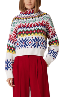 Ralph Lauren Women's Logo Mockneck Wool-Blend Sweater