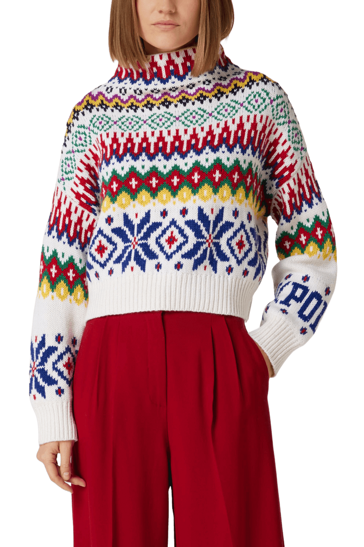 Ralph Lauren Women's Logo Mockneck Wool-Blend Sweater