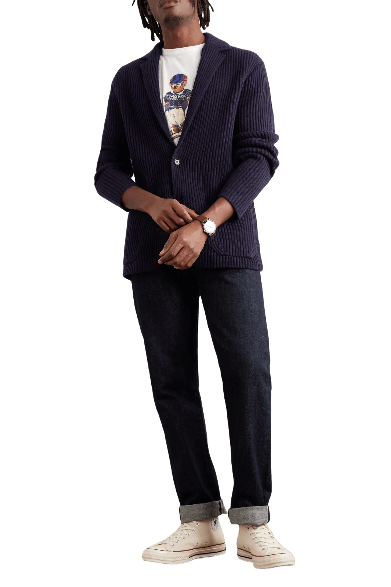 Ralph Lauren Men's Wool-Blend Blazer Cardigan