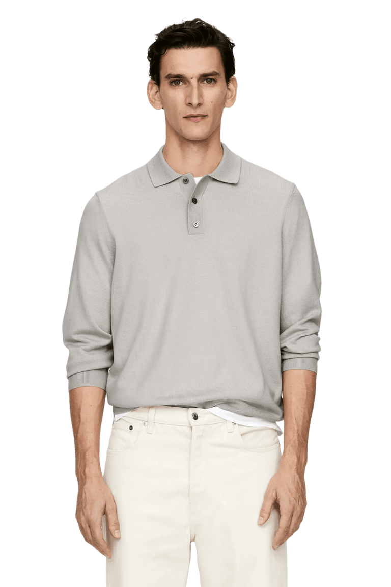 Arket Pull polo en laine mérinos pour homme