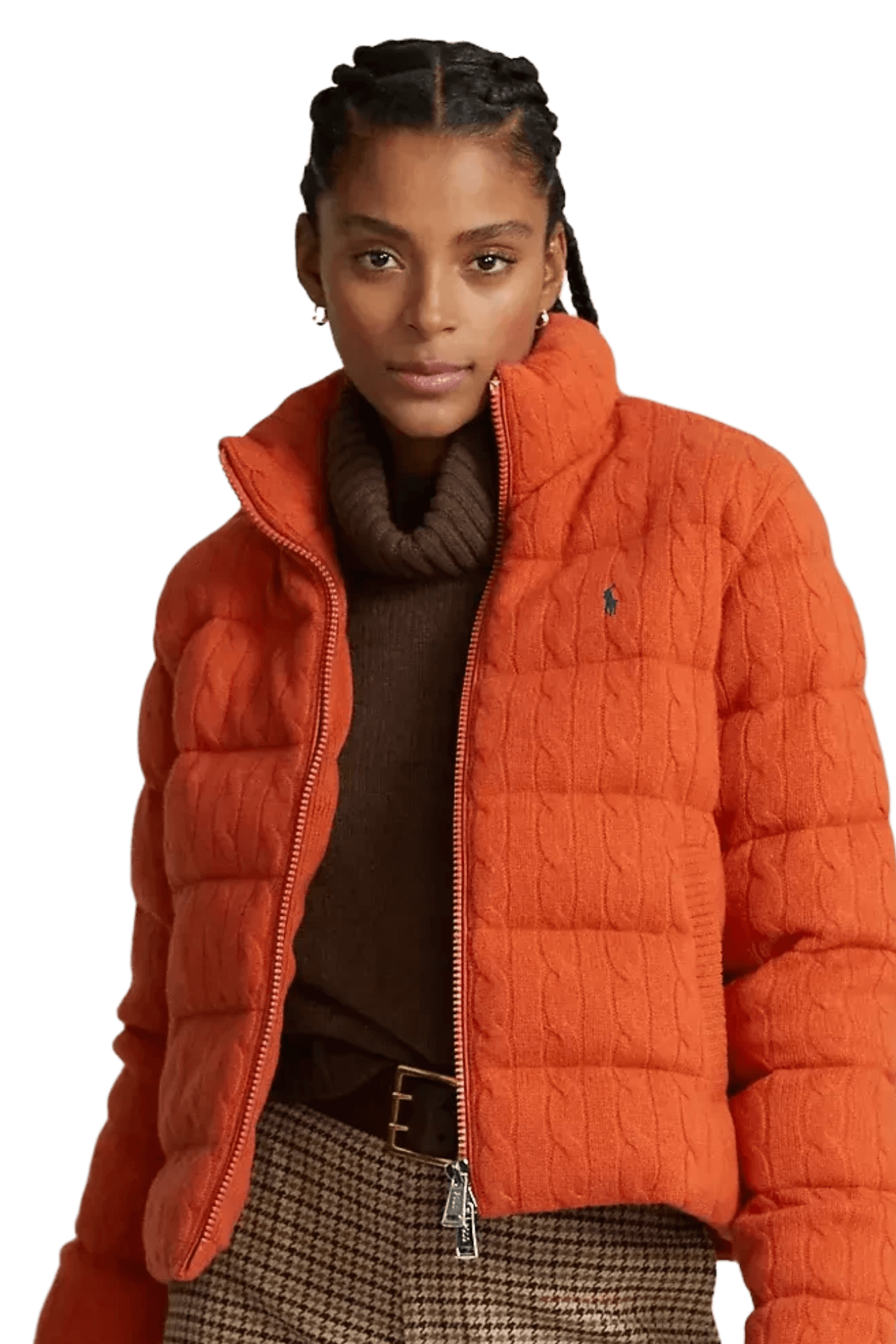 Ralph Lauren Women's Cable-Quilted Wool-Cashmere Jacket
