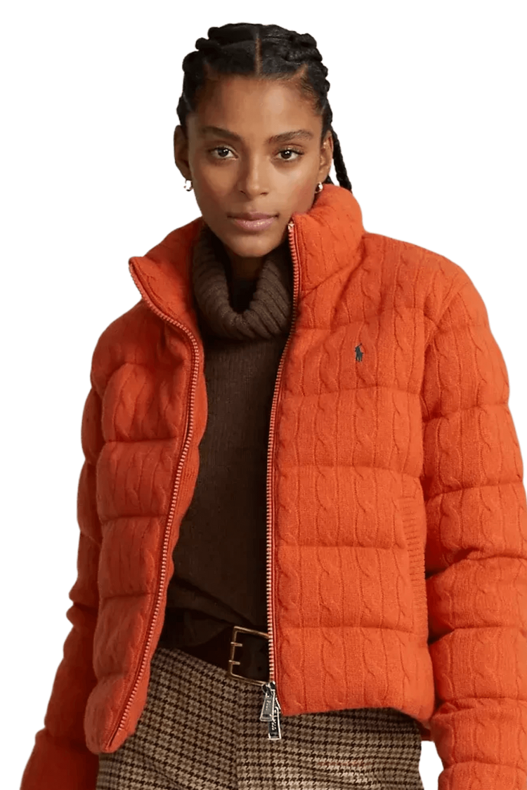 Ralph Lauren Women's Cable-Quilted Wool-Cashmere Jacket
