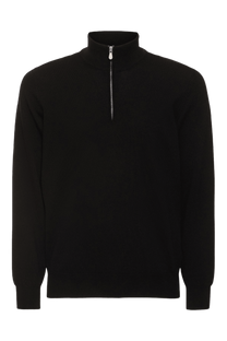 <tc>Brunello Cucinelli</tc> 男士拉鍊羊絨高領毛衣