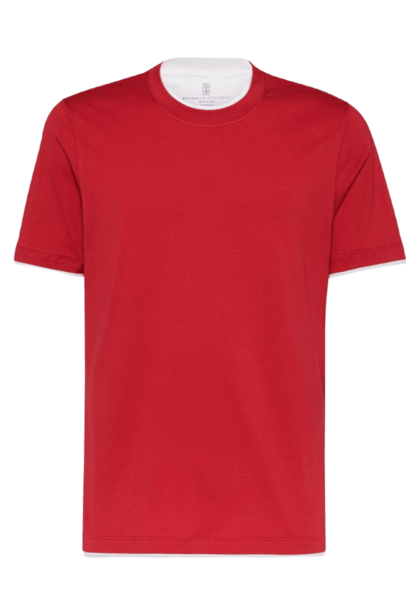 Brunello Cucinelli Men's Cotton Jersey Crew Neck T-shirt With Faux-layering